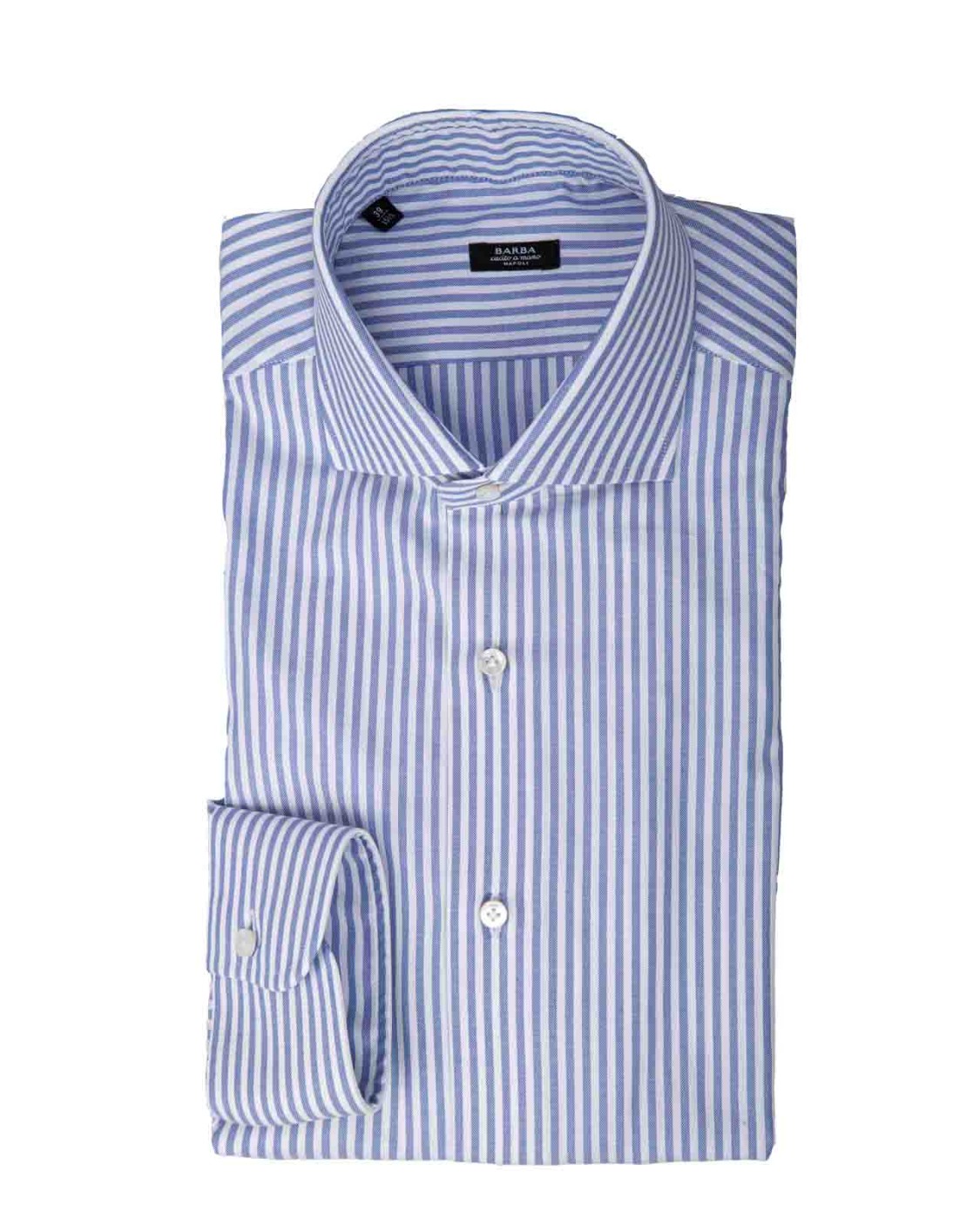 shop BARBA  Camicia: Barba camicia a righe in cotone.
Colletto all'italiana.
Maniche lunghe.
Abbottonatura centrale.
Vestibilità regolare.
Composizione: 100% Cotone.
Fabbricata in Italia.. 36066 2-BLU number 6972521